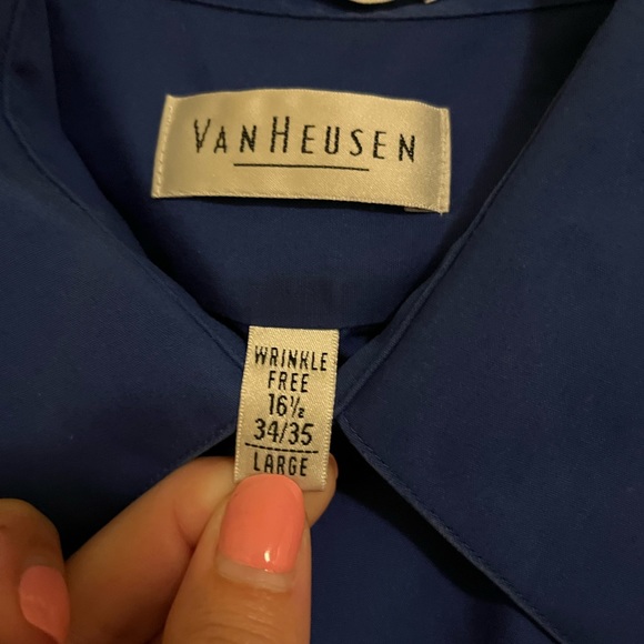 ❤️ 2 for $10❤️ Van Heisenberg “wrinkle free” dress shirt - Picture 3 of 3